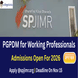 SPJIMR PGPDM for Working Professionals 2026 Admissions Open; Apply by November 15